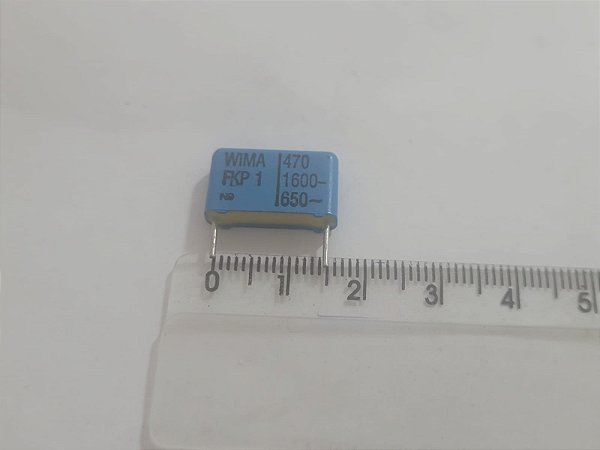 CAPACITOR POLIPROPILENO 470PF/1600V FKP1 P:15,0MM WIMA
