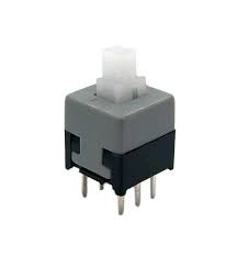 Chave BOTÃO 8,5X8,5mm SEM TRAVA 6 TERMINAIS