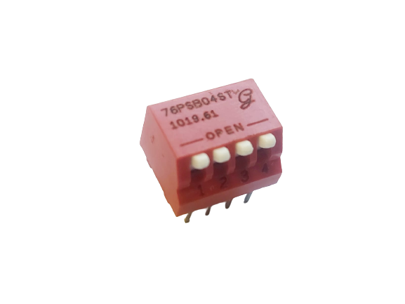 Chave DIP SWITCH 4 POSIÇÕES 8 PINOS 2,5mm 76PSB04ST