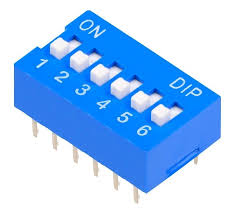 Chave Dip Switch Kf1001 6 Vias Azul 180ºc Ds-06p