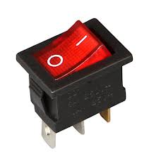Chave Gangorra KCD1-102N VERMELHA 6A 250V 3 TERMINAIS COM NEON