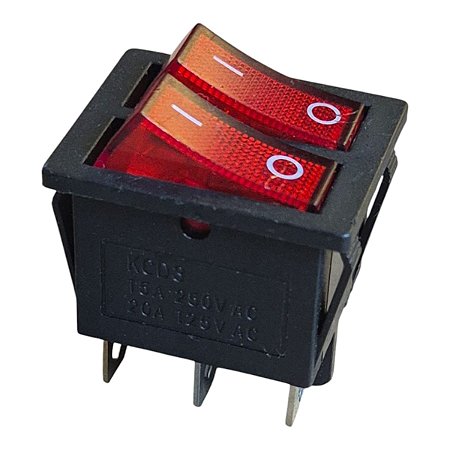 Chave Gangorra KCD3-202N VERMELHA COM NEON
