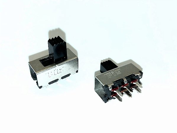Chave HH MINI 2 POSICOES 6 TERMINAIS SS-22F66-G 2P2T PCI 180°C