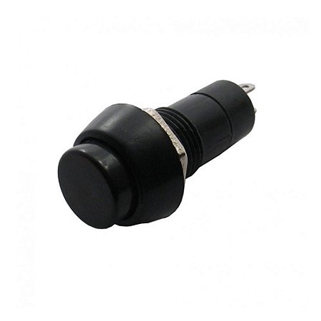 Chave PUSH BUTTON PBS-11A PRETA SEM TRAVA