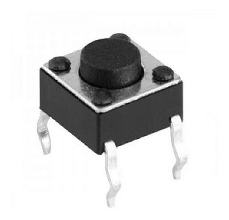 Chave Tactil 6X6X5mm 4 TERMINAIS 180ºC