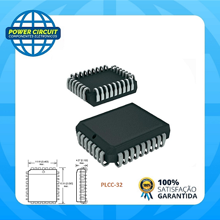 Circuito Integrado 27C64-20/L PLCC-32 EPROM 64K 8K X 8 MICROCHIP