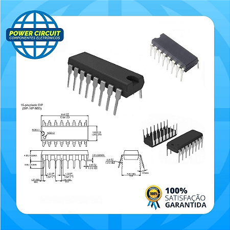 Circuito Integrado HCF4052BE DIP-16 ST