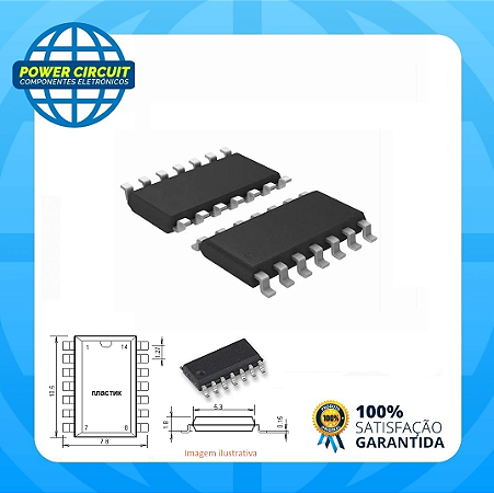 Circuito Integrado MC74HC00ADR2 SMD SOIC-14 BOBINA COM 2500PÇS