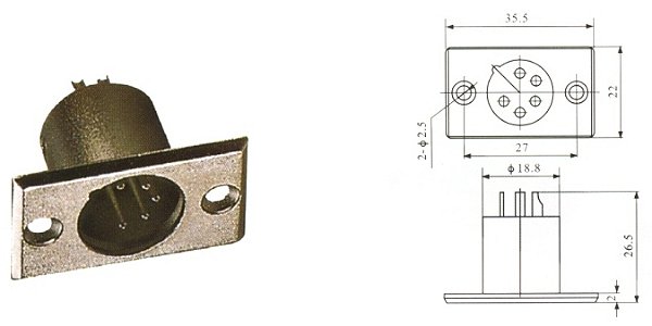 Conector CANNON FEMEA XLR 3 VIAS LS1019