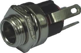 Conector JACK J4 COM ROSCA 2,1X5,5mm CHASSIS PARA Plug P4