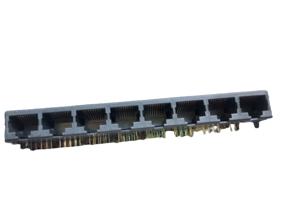 Conector JACK MODULAR RJ45 8P8C 8 PORTAS 8 POSICOES CAT4 557566-1