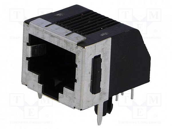 Conector JACK MOLULAR RJ45 8 POSIÇÕES 5555153-1 CAT-3 GOLD