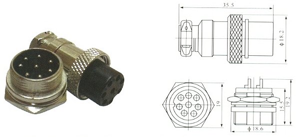 Conector MIKE LS-3007-3014 8 VIAS MACHO/FEMEA