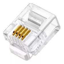 Conector para Cabo RJ11 4P4C