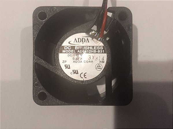 Cooler 40X40X28MM DC12V 0.22A 2 FIOS ADDA AD0412HB-B31 SEMINOVO