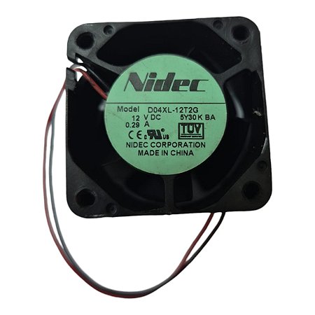 Cooler 40x40x28mm Dc12v 0.29a 2 Fios Nidec D04xl-12t2g
