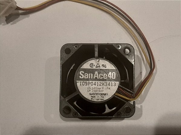 Cooler 40X40X28MM DC12V 0.55A 3 FIOS SANACE 109P0412K3413 SEMINOVO