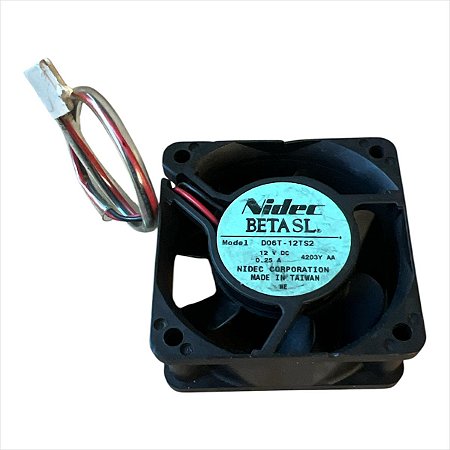 Cooler 60x60x25mm 12vdc 0.25a D06t-12ts2 3 Fios 4800rpm Nidec