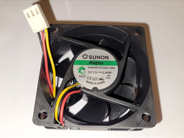 Cooler 60X60X25mm DC12V 2.40W 3 FIOS 5200RPM MB60251VX-000-G99 SUNON
