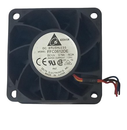 Cooler 60X60X38MM DC12V 0.78A Delta FFC0612DE 9.000RPM 4 Fios