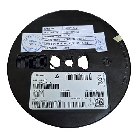 Diodo Smd Bas16s H6327 Sot-363-6 Bobina com 3000 peças