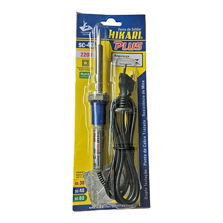 Ferro de Soldar 34W 410ºC Hikari Plus SC-40 220v