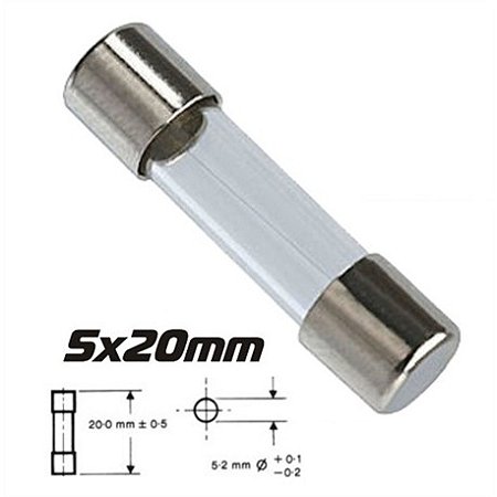 Fusível de Vidro 1,25A/250V 5X20MM PEQUENO DEKFUSE