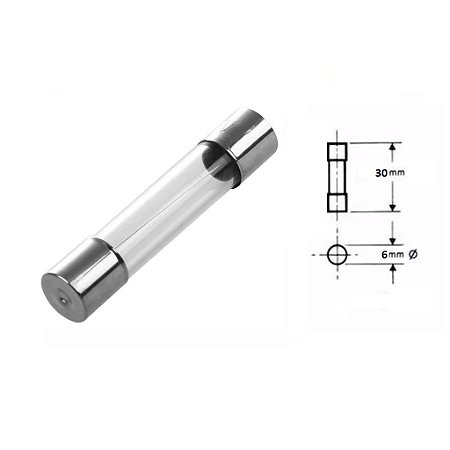 Fusível de Vidro 7a/250v 6x30mm Grande