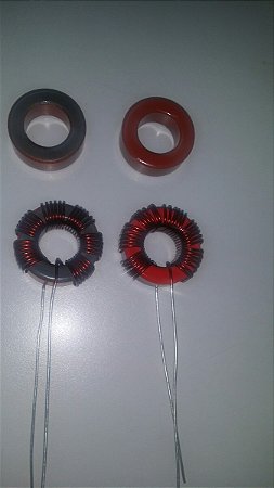 Indutor NUCLEO DE Ferrite TOROIDAL T157-2 ENROLADO Com 38 Espiras Fio 15 Awg