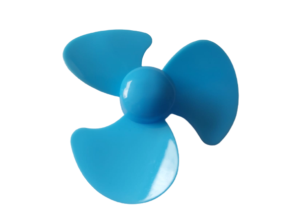 Micro Hélice Plastica 3 Pás Azul 6,5cm