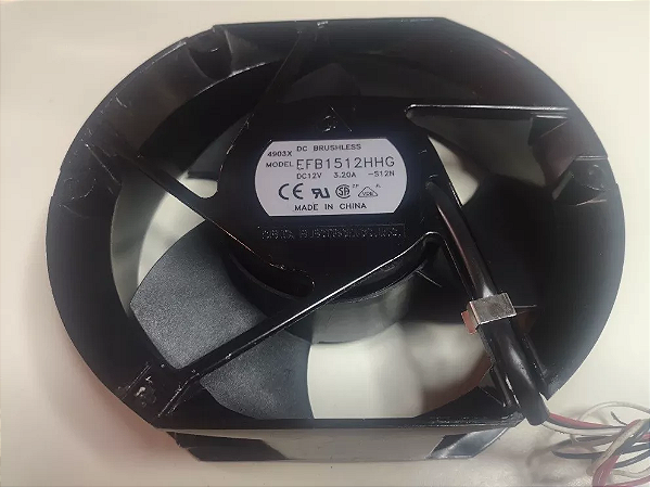 Micro Ventilador 172X150X51MM DC12V 3.20A 3700RPM EFB1512HHG 3 FIOS 279,69CFM