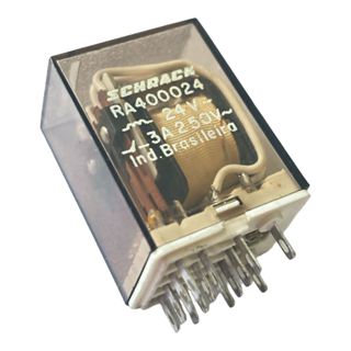 Rele 24v 4 Contatos Ra400024 3a 250v 14 Terminais Schrack