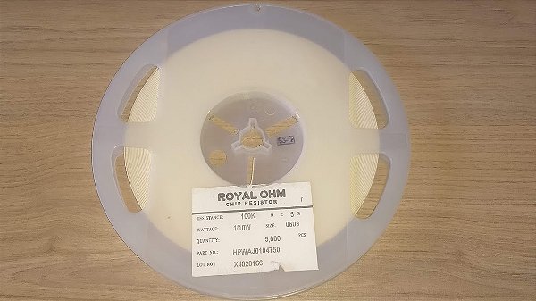 Resistor SMD 0603 100K 5% 1/10W HPWAJ0104T50 BOBINA C/5000