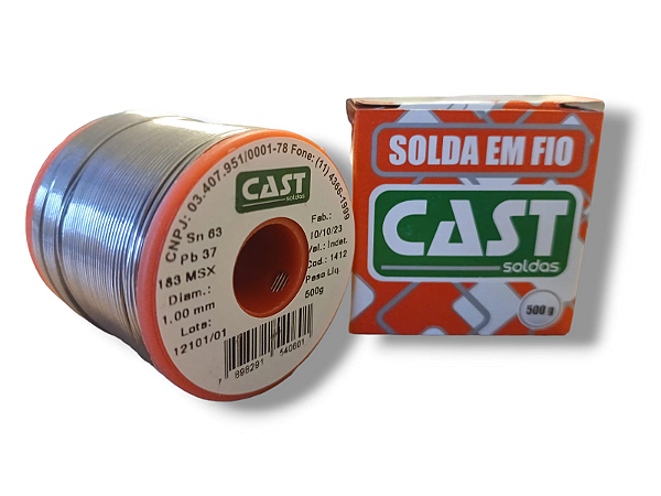 Rolo de Solda 1MM 63X37 183MSX 500g Cast