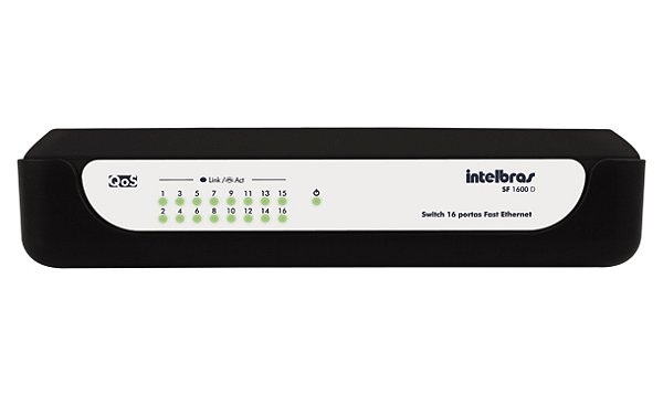 SWITCH DESKTOP 16 PORTAS FAST ETHERNET COM  QOS-SF1600D