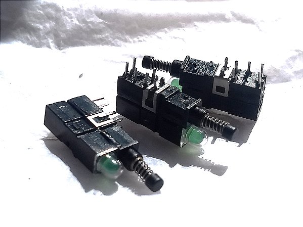 SWITCH PUSH-BUTTON COM Led 1445.1238 VERDE