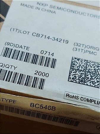 Transistor BC546B TO-92 NPN 100MA 65V FITADO CAIXA C/2000