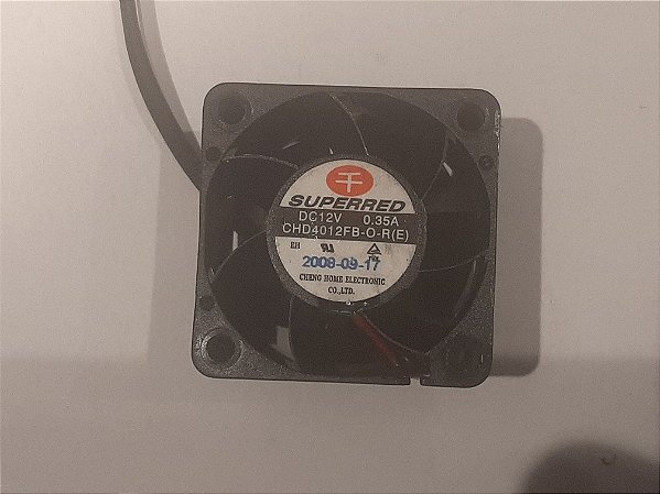 Cooler 40X40X28MM DC12V 0.35A 2 FIOS SUPERRED  CHD4012FB-O-R(E) SEMINOVO