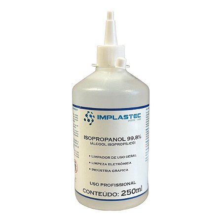 Alcool Isopropilico 250ML Implastec (Isopropanol 99,8%)