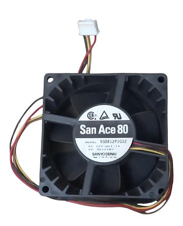 Cooler 80X80X38mm Dc12v 1.1A San Ace 80 9G0812P1G12 4 Fios Sanyo Denki