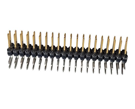 Barra de Pino 2x20 90gº Ouro Molex Dourado