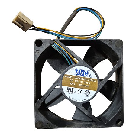 Cooler 80x80x20mm Dc12v 0.46a Da08020b12ups03 4 Fios