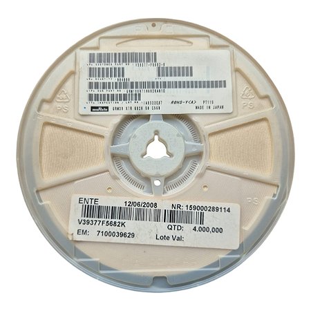 Bobina com 4000 Capacitor Ceramico Smd 0603 X7r 682k 50v 10%