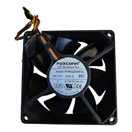 Cooler 90x90x32mm Dc12v 0.60a Pv903212pspf 0a  4 Fios
