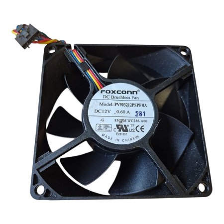 Cooler 90x90x32mm Dc12v 0.60a Pv903212pspf 0a  4 Fios  S/conector