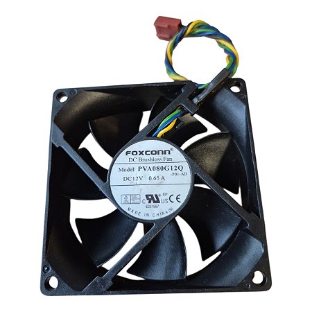 Cooler 80x80x25mm Pva080g12q 12v 0.65a  4 Fios