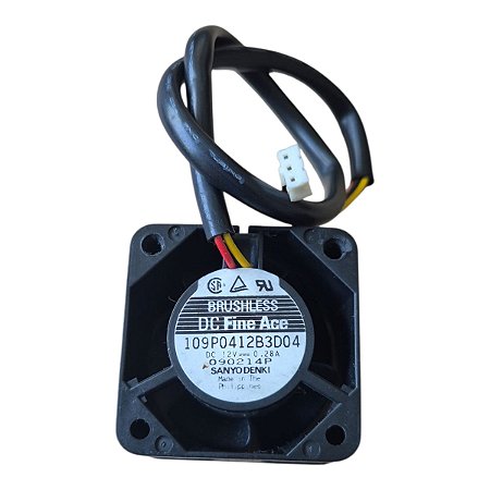 Cooler 40x40x28mm Dc12v 0.28a 3 Fios Sanyo 109p0412b3d01