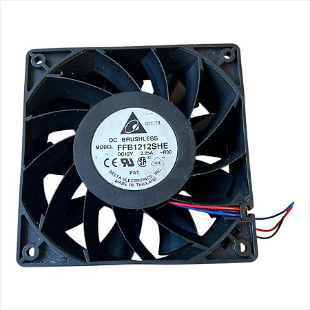 Cooler 120x120x38mm Dc12v  2,25a  4400rpm Ffb1212she  3 Fios Delta