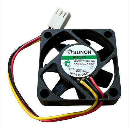 Cooler 40x40x10mm Dc12v 0.96w 3 Fios 5800 Rpm Sunon Mb40101v2-000u-g99