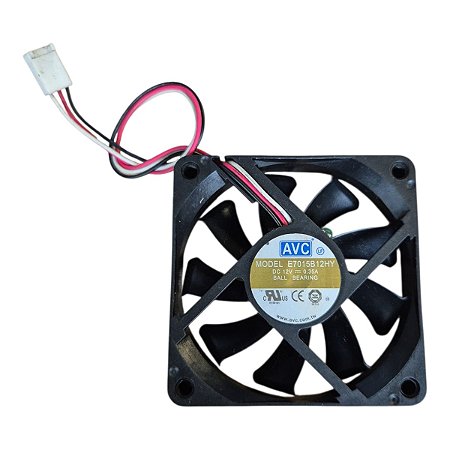 Cooler 70x70x15mm 12v 0.35a E7015b12hy 3 Fios Conector